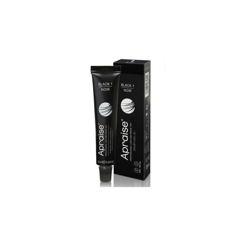 Antakių ir blakstienų dažai Apraise Eyelash and Eyebrow Tint PPD FREE Black OS555800, Nr. 1, juodi, 20 ml, veganiški