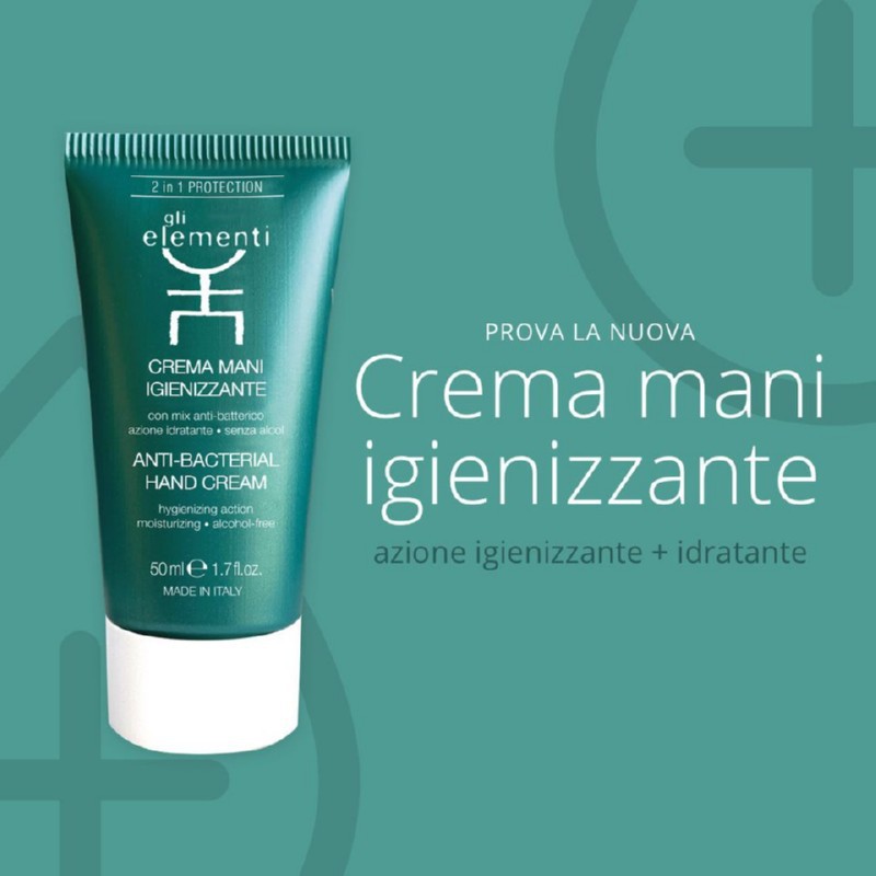 Antibakterinis rankų odos kremas Gli Elementi Anti-bacterial Hand Cream GLI02014, 50 ml