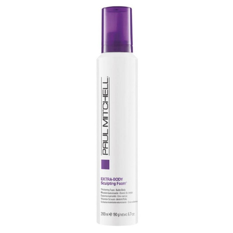 Volumizing foam for hair Paul Mitchell Extra Body Sculpting Foam PAUL102322, for hair shaping, gives volume and volume to hair, 200 ml + gift Previa hair product