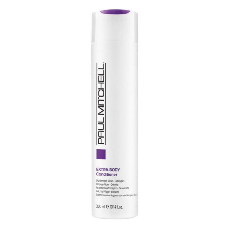 Volumizing hair conditioner Paul Mitchell Extra Body Conditioner, PAUL102213, does not weigh hair down, 300 ml + gift Previa hair product