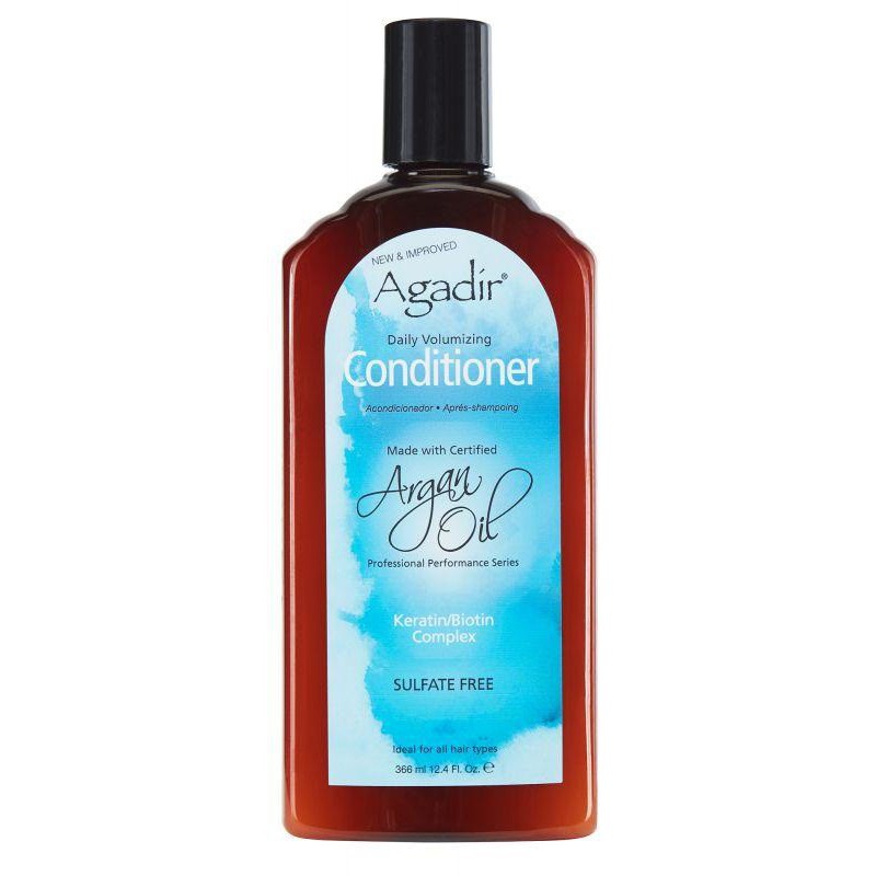 Volumizing hair conditioner Agadir Argan Oil Volumizing Hair Conditioner AGD2065, non-weighing conditioner for thin hair, adds volume, protects hair color, contains argan oil, 366 ml
