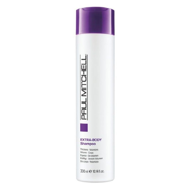 Volumizing shampoo for hair Paul Mitchell Extra Body Shampoo PAUL102113, gives fluffiness and volume, 300 ml + gift Previa hair product
