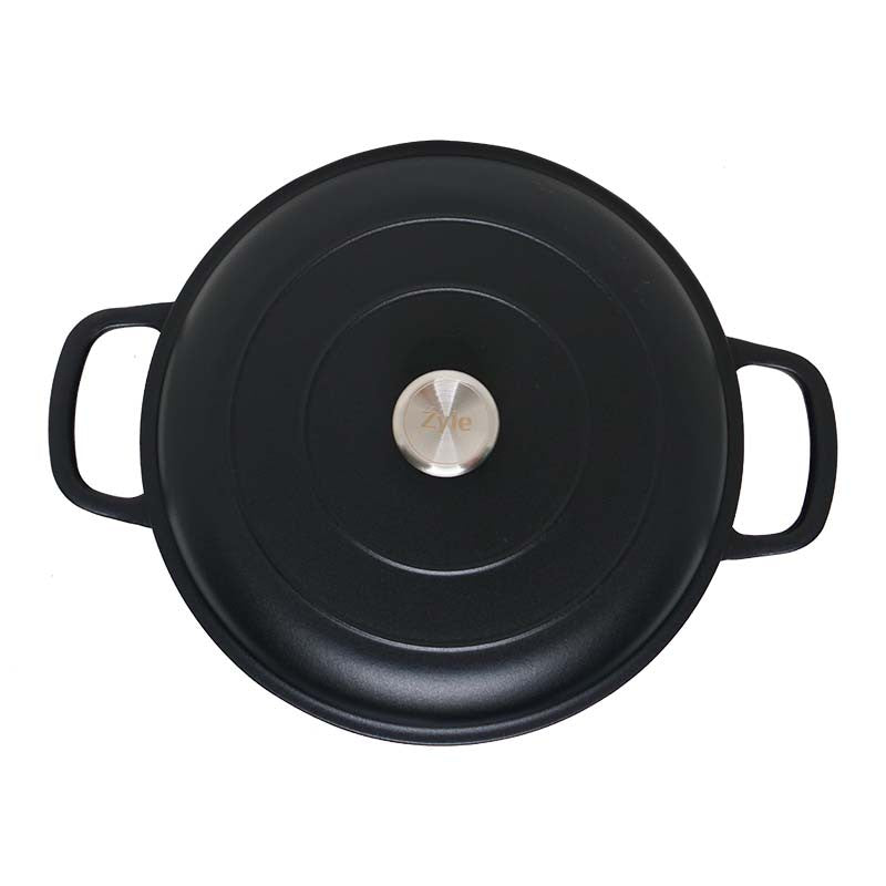 Round enameled cast iron pot Zyle ZY030CBKI Ø30 cm, 3.5 l, black