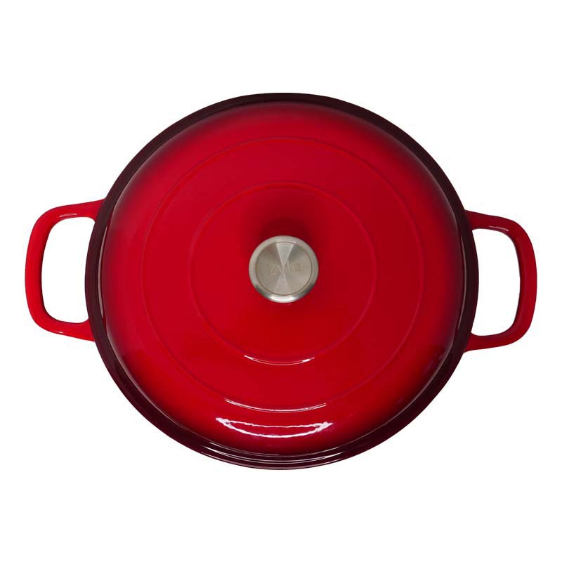 Round enameled cast iron pot Zyle ZY030CRKI Ø30 cm, 3.5 l, red