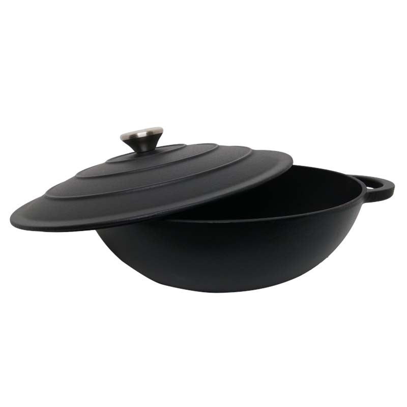 Round enameled cast iron pot Zyle ZY030DBKI Ø30 cm, 4.8 l, black