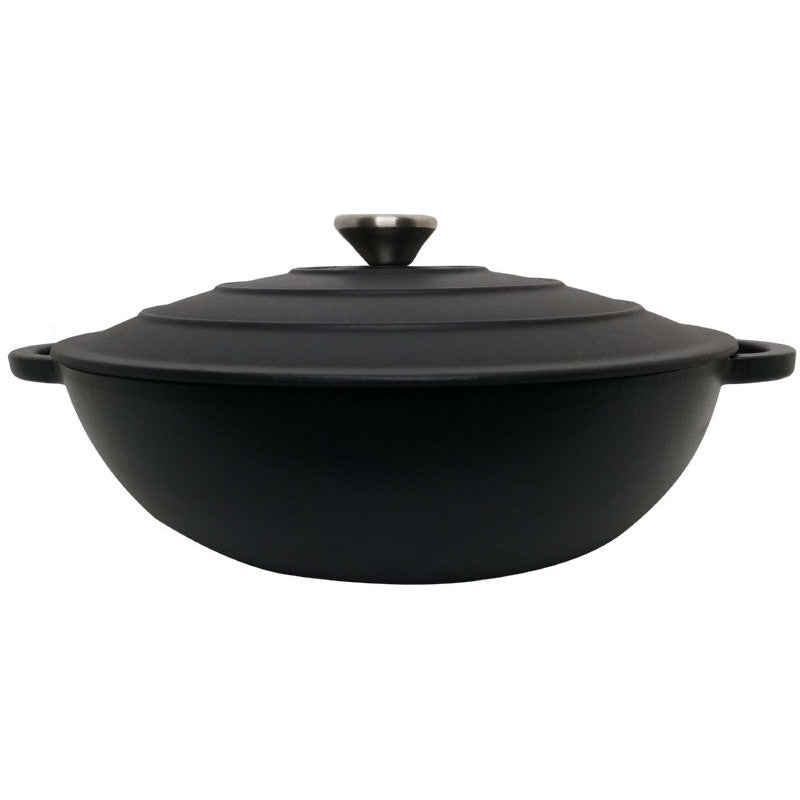 Round enameled cast iron pot Zyle ZY030DBKI Ø30 cm, 4.8 l, black