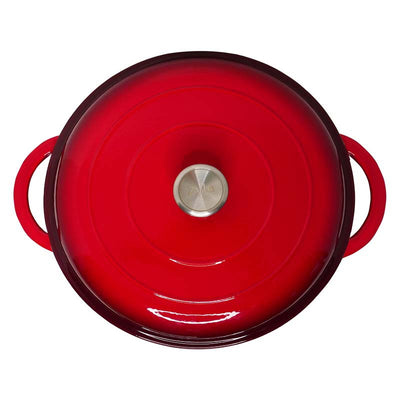 Round enameled cast iron pot Zyle ZY030DRKI Ø30 cm, 4.8 l, red