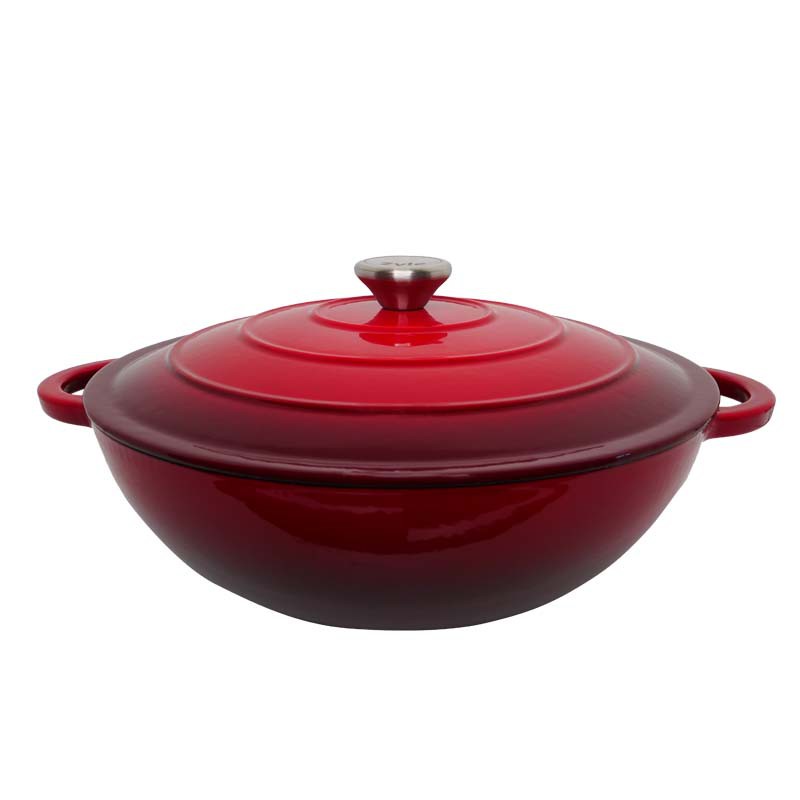 Round enameled cast iron pot Zyle ZY030DRKI Ø30 cm, 4.8 l, red