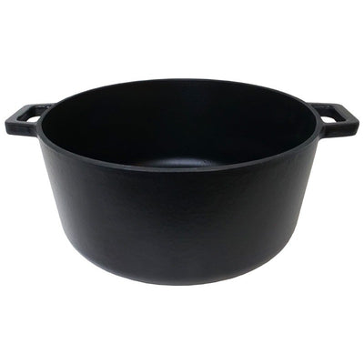 Round enameled cast iron pot Zyle ZY026BKI, capacity 5.7 l, black