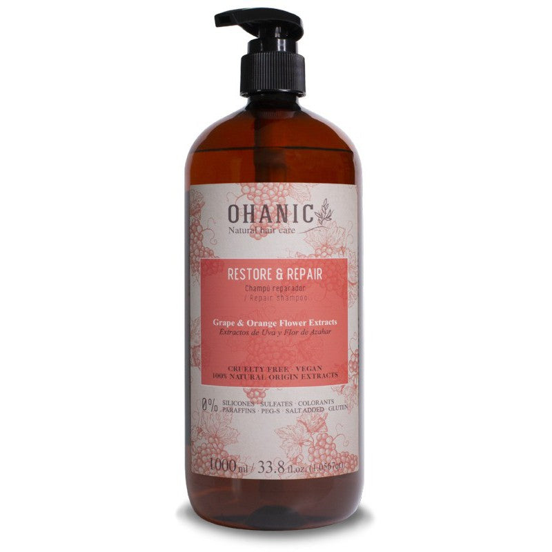 Restorative shampoo for hair Ohanic Total Repair Shampoo, 1000 ml OHAN01