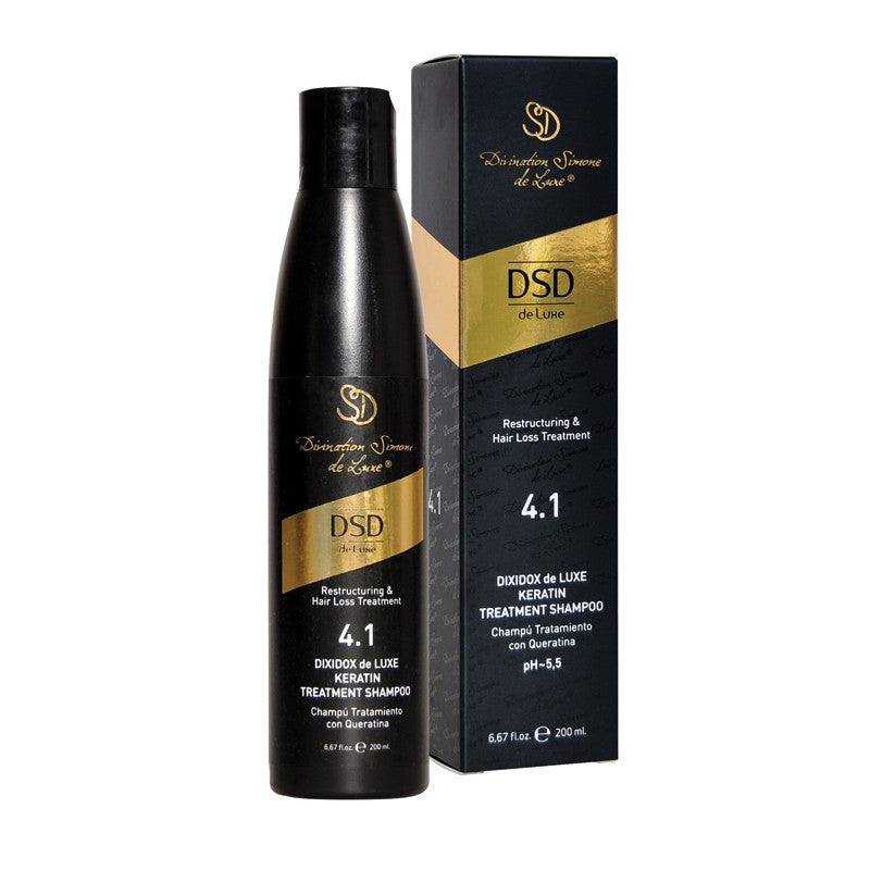 Restorative shampoo with keratin Dixidox de Luxe Keratin Treatment Shampoo DSD 4.1 200 ml + gift luxurious home fragrance with sticks