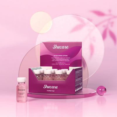Restorative lotion for hair Inebrya Shecare Extra Shine Lotion ICE26278, gives hair shine, 12 ml ampoule