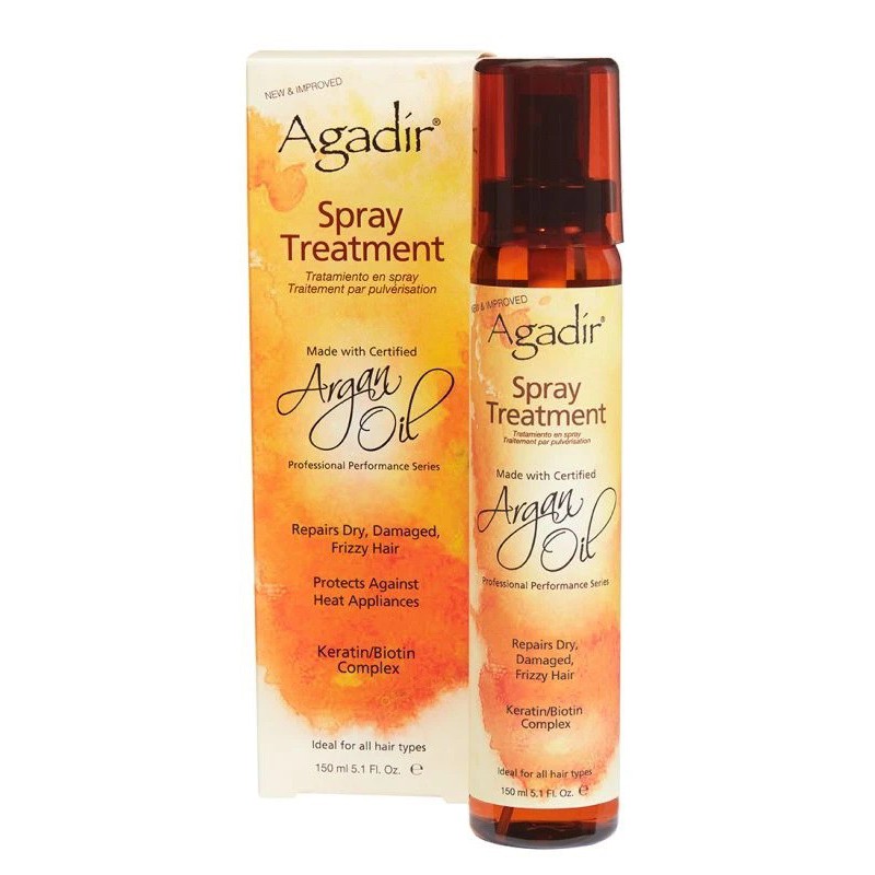 Atstatomasis purškiamas plaukų aliejus Agadir Argan Oil Spray Treatment AGD2019, skirtas plaukų atstatymui purškiamas aliejus, sudėtyje yra argano aliejaus, 150 ml