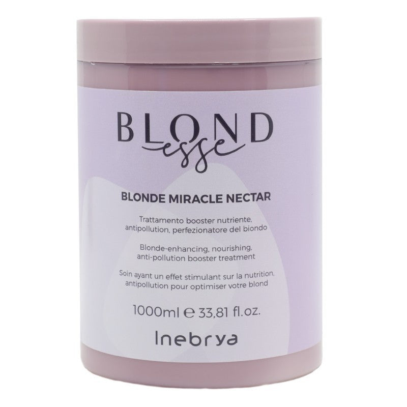 Hair mask for blonde hair Inebrya Blondesse Miracle Nectar Anti Pollution Treatment ICE26148, 1000 ml
