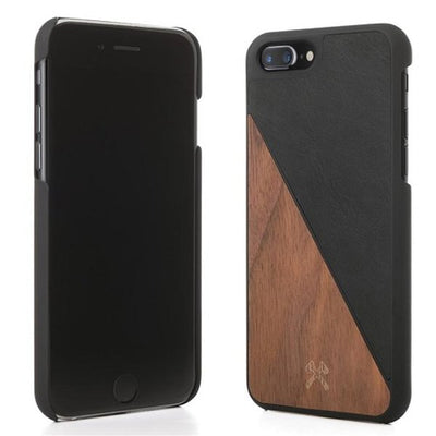 Woodcessories EcoSplit Wooden+Leather iPhone 7+ / 8+  Walnut/black eco249
