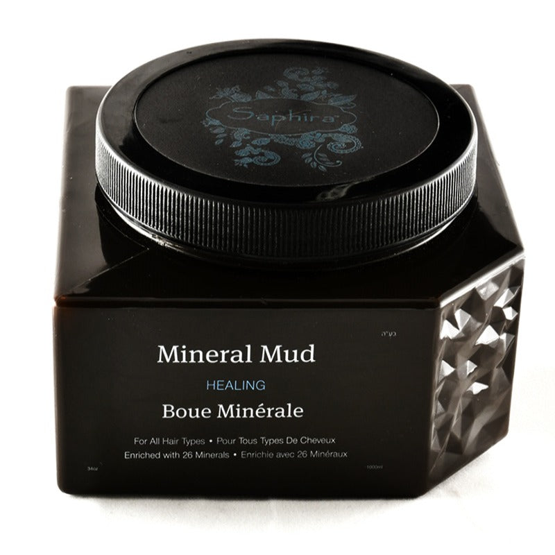 Kaukė-mineralinis purvas plaukams Saphira Mineral Mud SAFMM4 su Negyvosios jūros mineralais, 1000 ml +dovana Previa plaukų priemonė