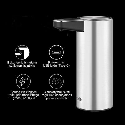 Contactless liquid soap dispenser Zyle ZY6188MS, silver