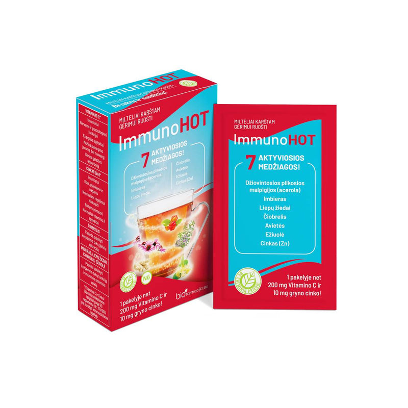 Biofarmacija ImmunoHOT Powder for preparing a hot drink 6 pcs + a gift of luxurious home fragrance with sticks