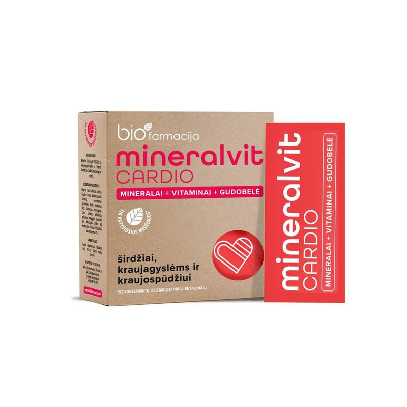 Biopharmacy mineralvit CARDIO Food supplement for the heart, blood vessels and blood pressure 20 units + a gift of luxurious home fragrance with sticks