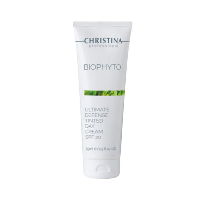 Christina Laboratories BioPhyto Ultimate Defence Day Cream SPF 20 Apsauginis dieninis veido kremas su tonu, 75ml