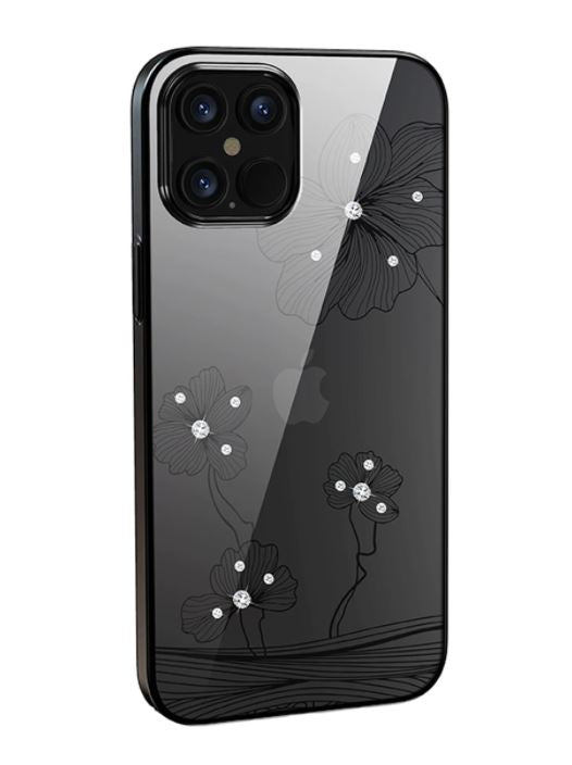 Devia Crystal Flora case iPhone 12 Pro Max black