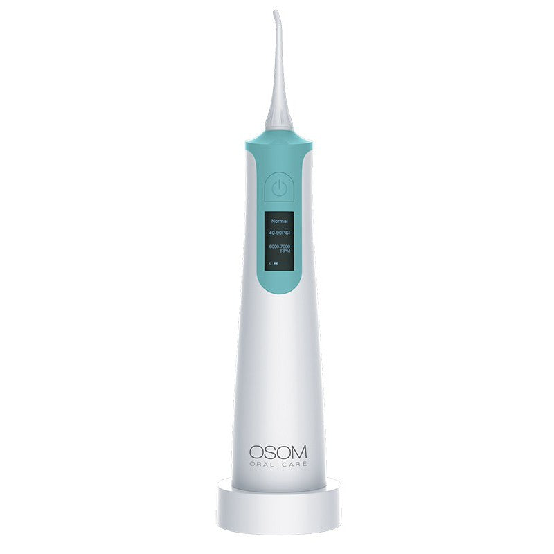 Burnos irigatorius OSOM Oral Care Mint OSOMORALWF128MINT, IPX7, LCD ekranėlis, žalsva spalva +dovana Previa plaukų priemonė