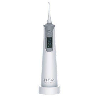 Oral irrigator OSOM Oral Care Silver OSOMORALWF128SILV, IPX7, LCD screen, silver color + gift Previa hair product