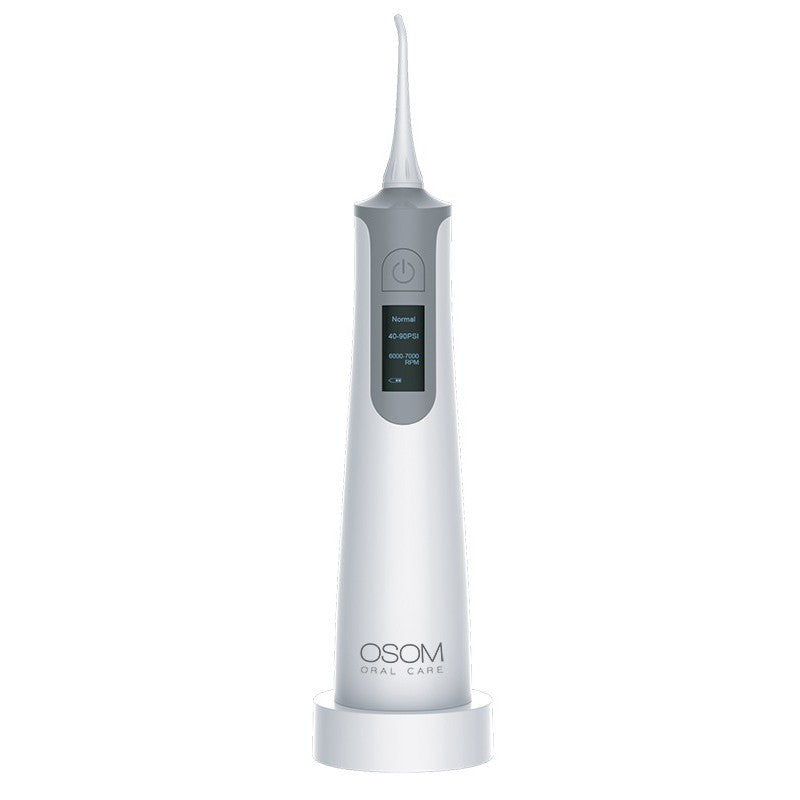Ирригатор для полости рта OSOM Oral Care Silver OSOMORALWF128SILV, IPX7, LCD экран, серебристый цвет + подарок Previa средство для волос
