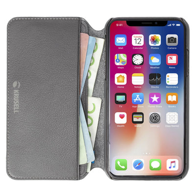 Krusell Pixbo 4 Card SlimWallet Apple iPhone XS Max grey 