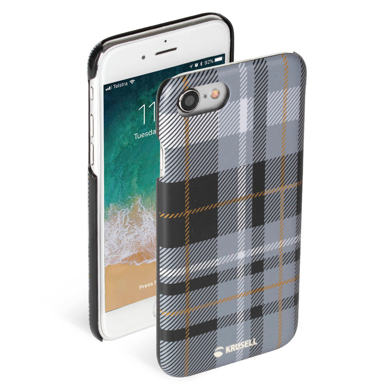 Krusell Limited Cover Apple iPhone 8/7 plaid dark grey