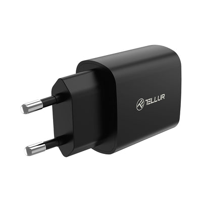 Настенное зарядное устройство Tellur 20W USB-C PD, черное