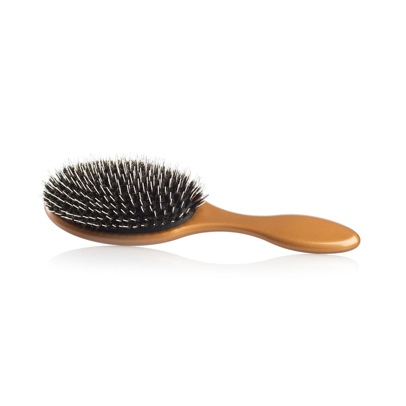 Pneumatic hair brush with mixed bristles