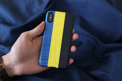 Чехол MAN&amp;WOOD для смартфона iPhone X/XS денди синий черный