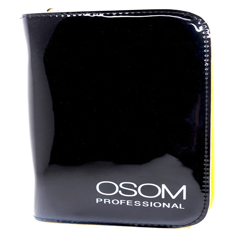 Dėklas žirklėms Osom Professional Black Scissor Case, juodos spalvos, 2 žirklėms ir šukoms