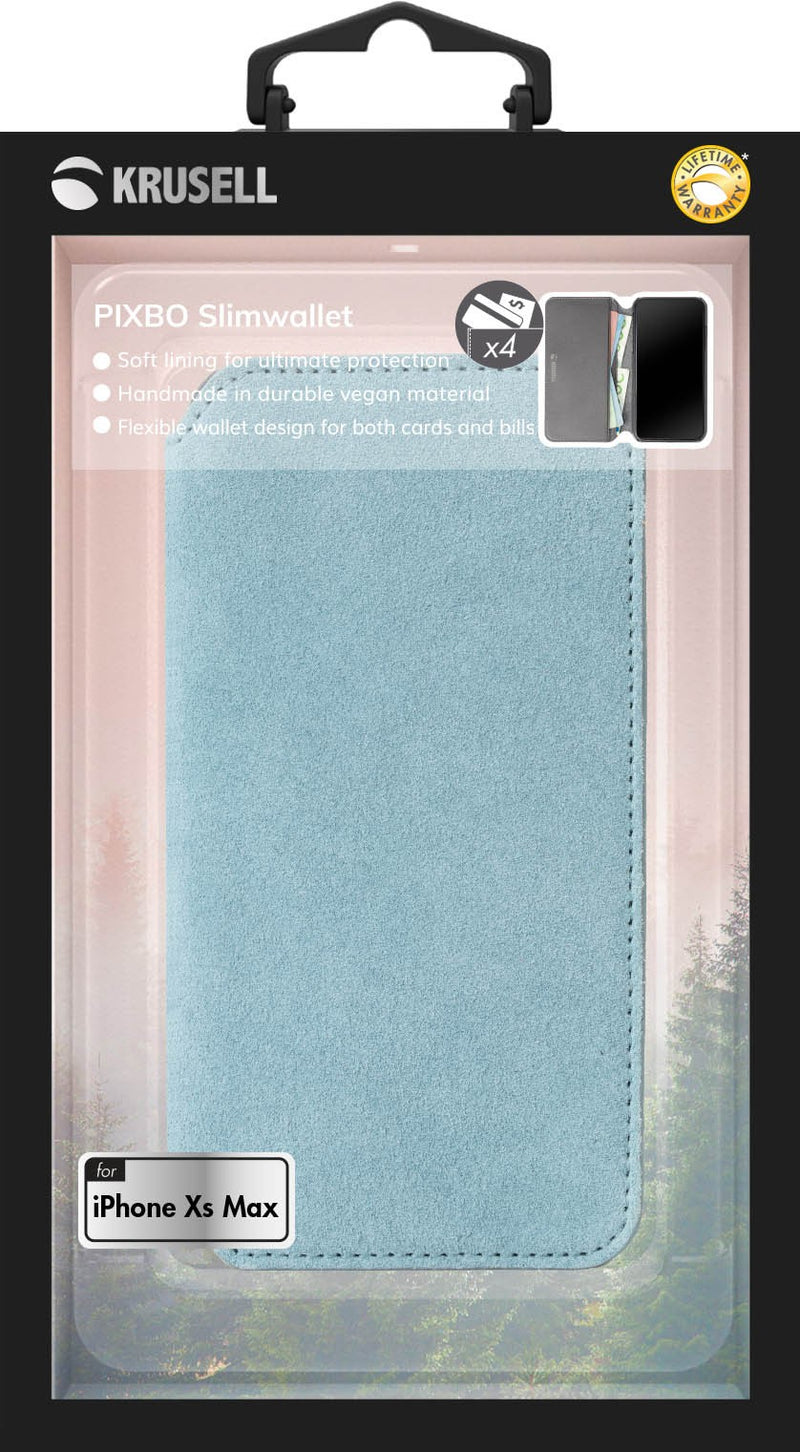 Krusell Broby 4 Card SlimWallet Apple iPhone XS Max light blue 