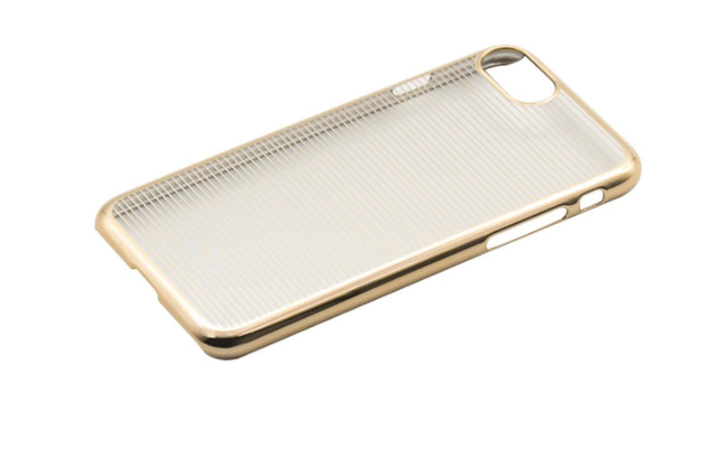 Жесткий чехол Tellur Cover для iPhone 7 с горизонтальными полосками, золотистый