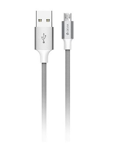 Кабель Devia Pheez Series для Micro USB (5В 2,4А, 2М) серый