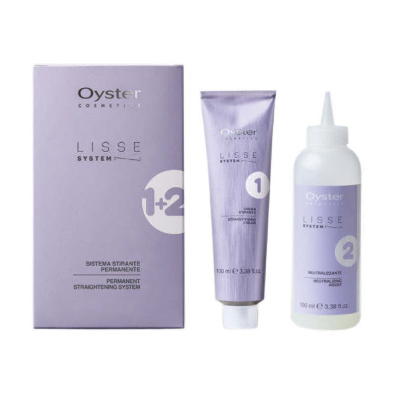 Chemical hair straightening set Oyster Lisse System Permanent Straightening System OYSK02010001, 100 + 100 ml