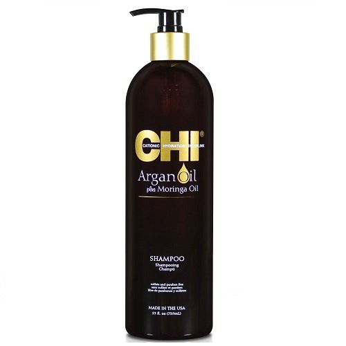 CHI Argan Oil Šampūnas su argano ir moringų aliejumi +dovana Previa plaukų priemonė