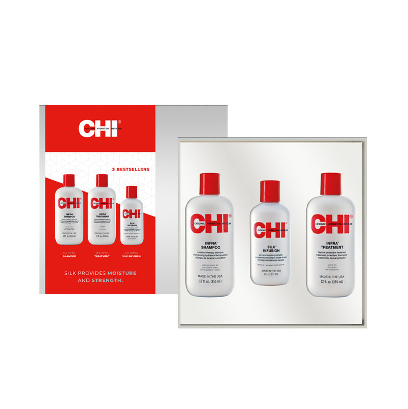 CHI INFRA line with silk set for hair (shampoo, conditioner, silk)