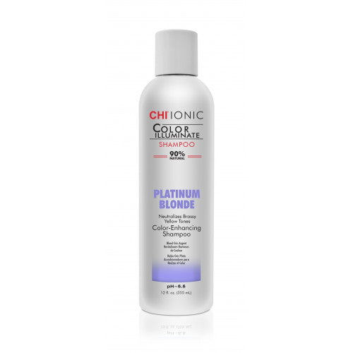 CHI Ionic Color Illuminate Platinum Blonde Shampoo Spalvos atgaivinimo šampūnas +dovana Previa plaukų priemonė