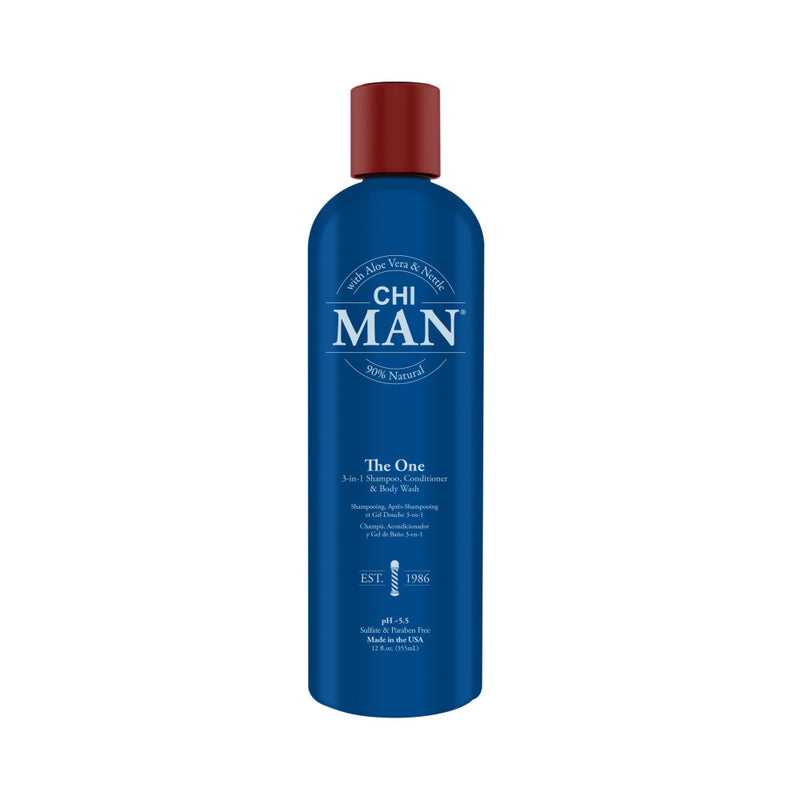 CHI MAN hair shampoo, conditioner and body wash 3 in 1 THE ONE