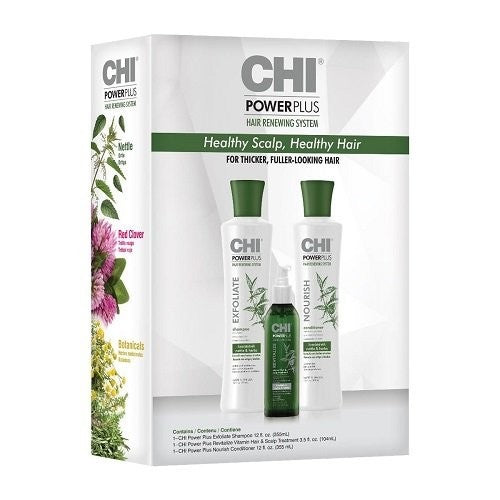 CHI PowerPlus Kit Set against hair loss, thin, weak hair + gift Previa hair product