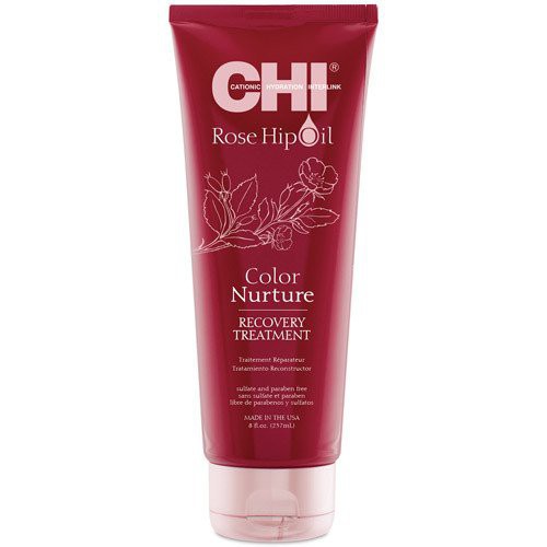 CHI Rose Hip Oil Atkuriamoji kaukė dažytiems plaukams su erškėtuogių aliejumi 237ml +dovana Previa plaukų priemonė