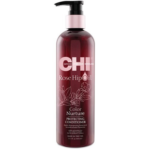 CHI Rose Hip Oil Kondicionierius dažytiems plaukams su erškėtuogių aliejumi +dovana Previa plaukų priemonė
