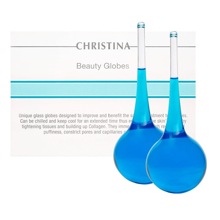 Christina Laboratories Beauty Globes Stikliniai mėlyni masažiniai burbulai