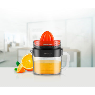 Citrus juicer Taurus CITRUSGLASS, with a transparent container
