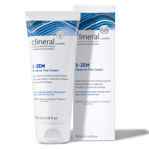 Крем для всего тела Clineral Ahava X-Zem 200 мл + продукт для волос Previa в подарок 