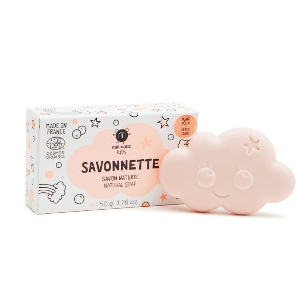 Nailmatic KIDS CLOUD Organic Kids Soap Peach-scented soap for children, 50g