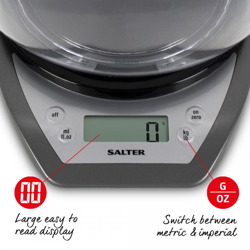 Электронные кухонные весы Salter 1024 SVDR14 с двойной чашей для смешивания, серебро